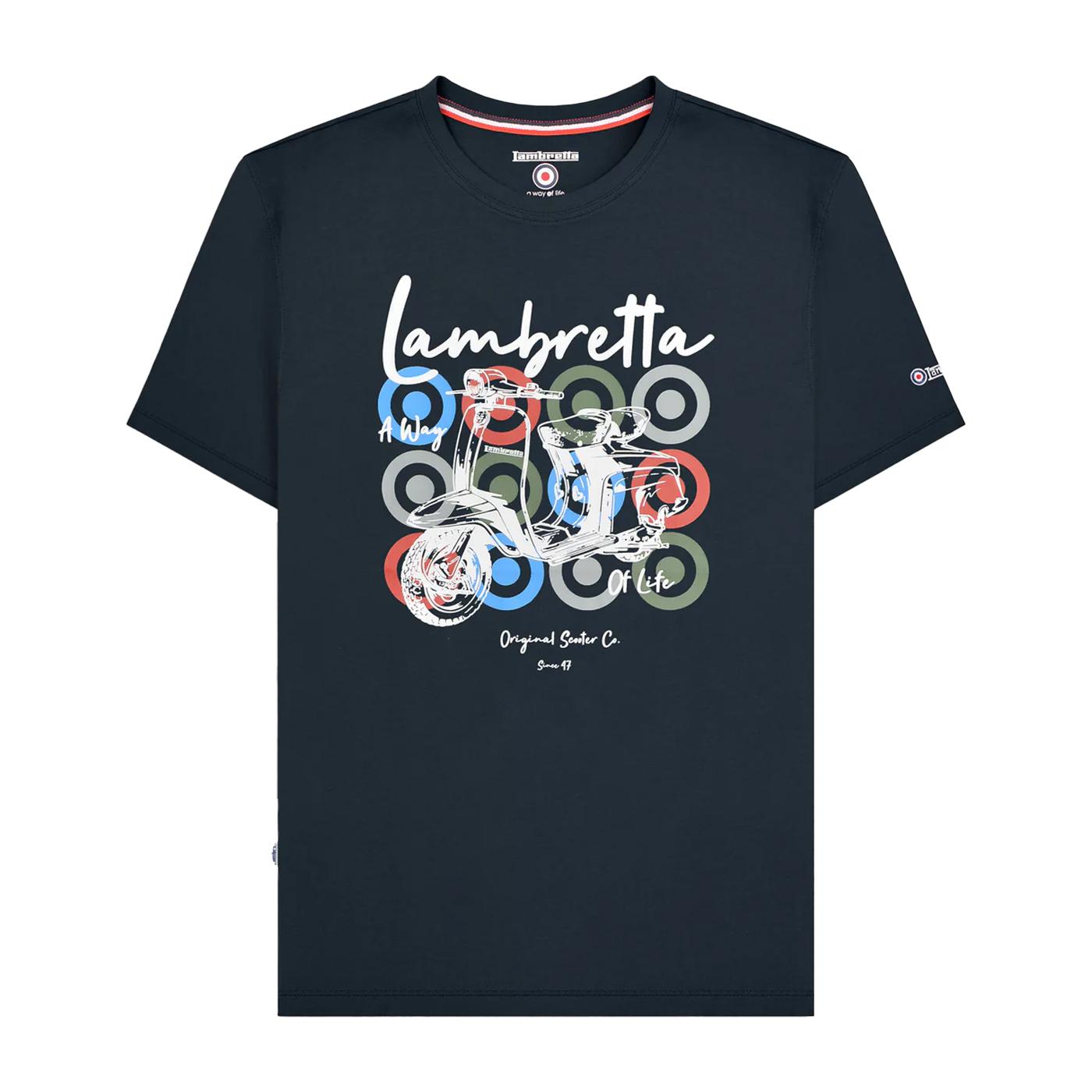 Lambretta - T-Shirt Mit Markenzeichen für Herren (Marineblau)