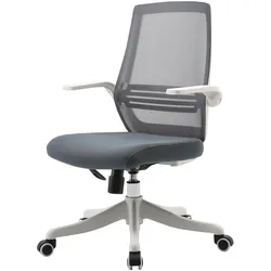 SIHOO Moderner ergonomischer Bürostuhl, Schreibtischstuhl, atmungsaktiv, Taillenstütze, anhebbare Armlehne ~ grau