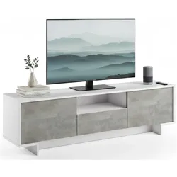 Dmora Atina - TV-Möbel, 170x42x48cm Weiß, eine Schublade Made in Italy
