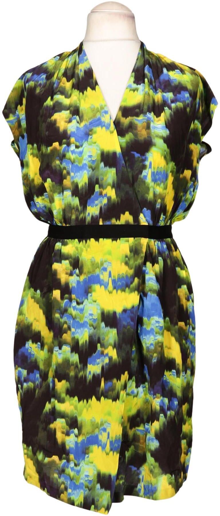 Shanghai Tang Damen Kleid, Mehrfarbig, Gr. M (US 6), Seide - Second Hand
