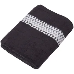 DUSCHTUCH Geometric schwarz 70/130 cm