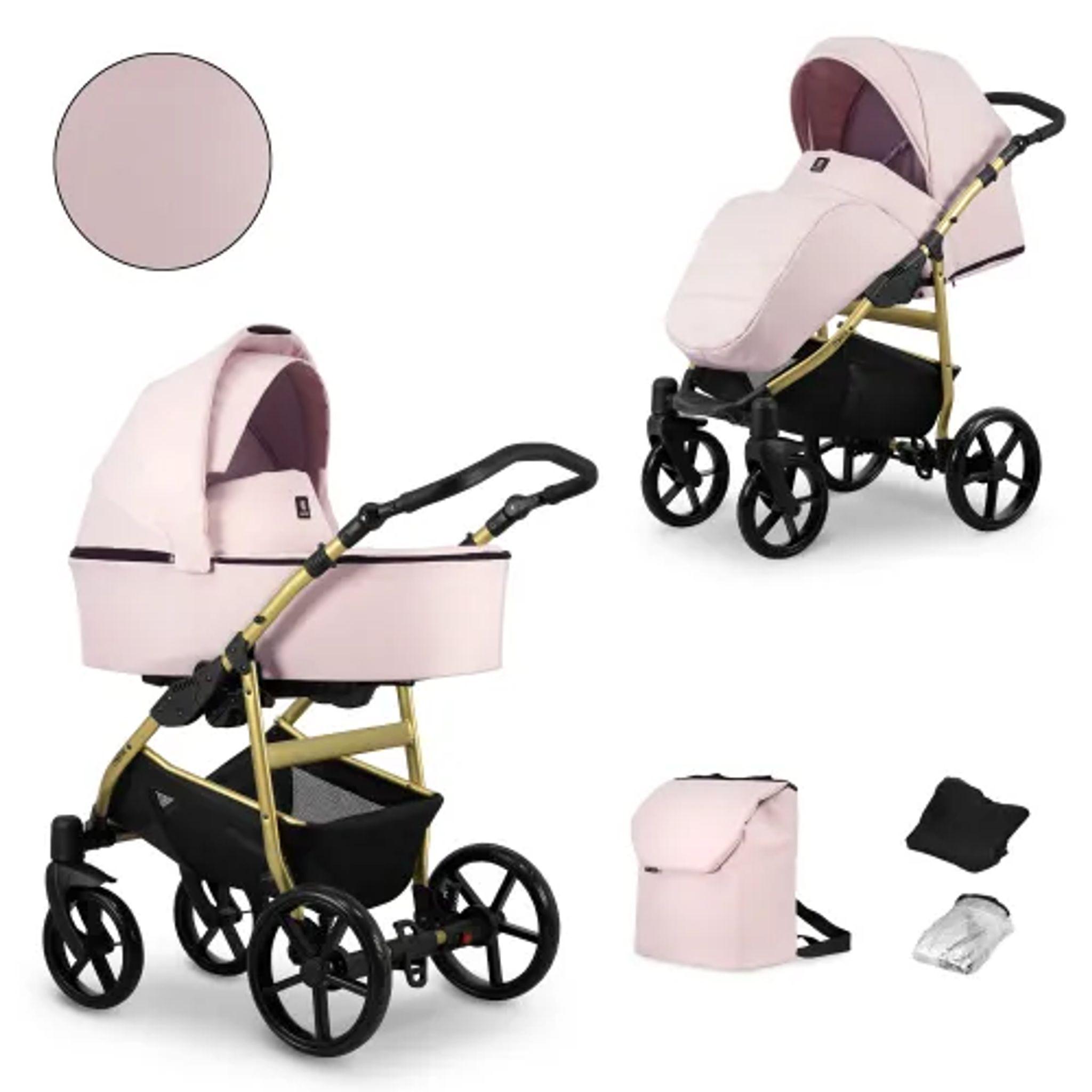 Kunert MATA 2in1 Kinderwagen in Rosa mit Graphit-Rahmen - Für Komfort und Sicherheit