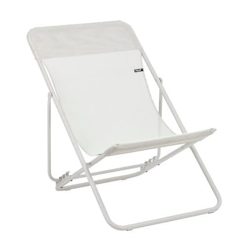 Lafuma Maxi Transat Batyline Iso Klapstoel met meerdere posities, beige met beige frame