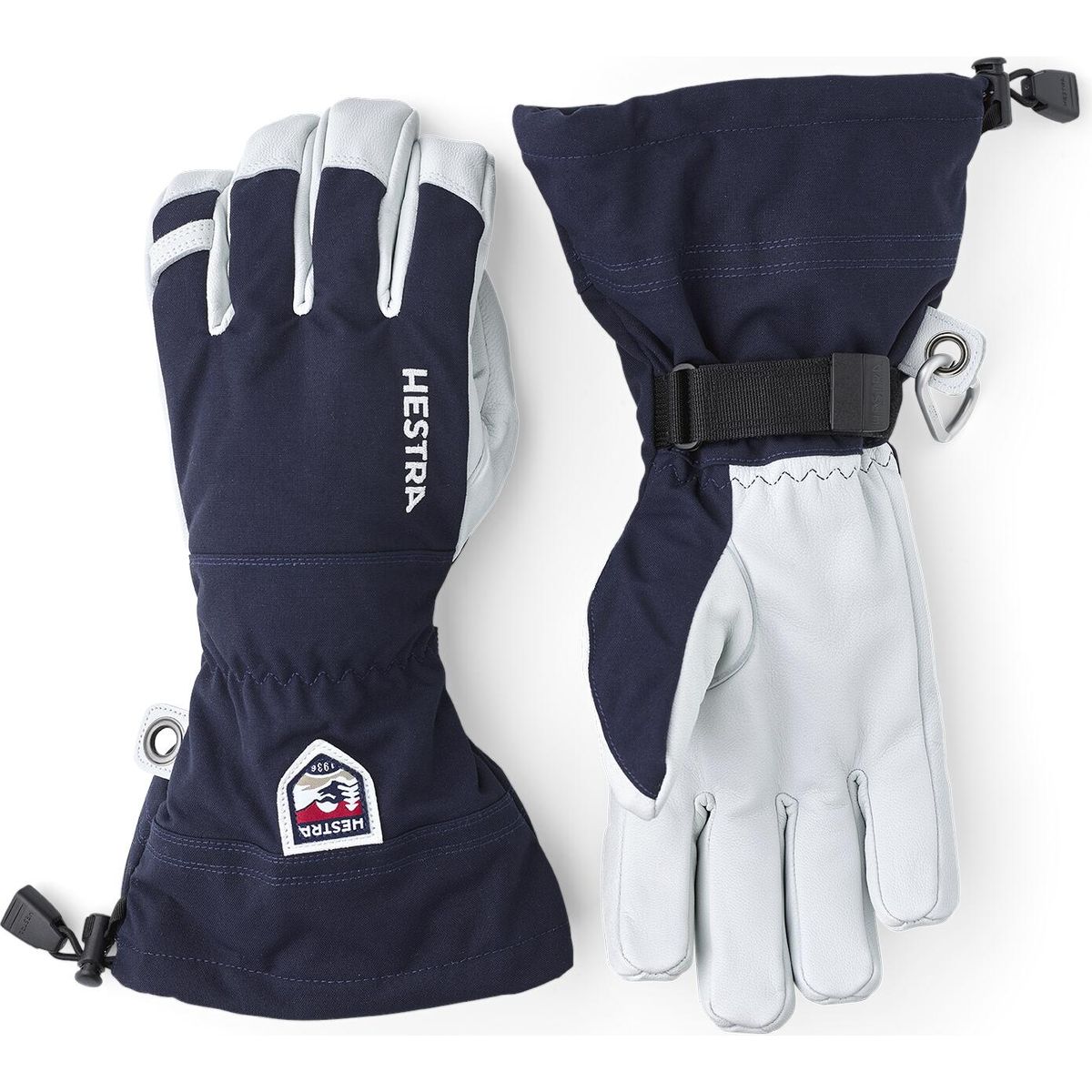 Hestra Army Leather Heli Ski - 5 Finger navy (280) 10 30570-280-10