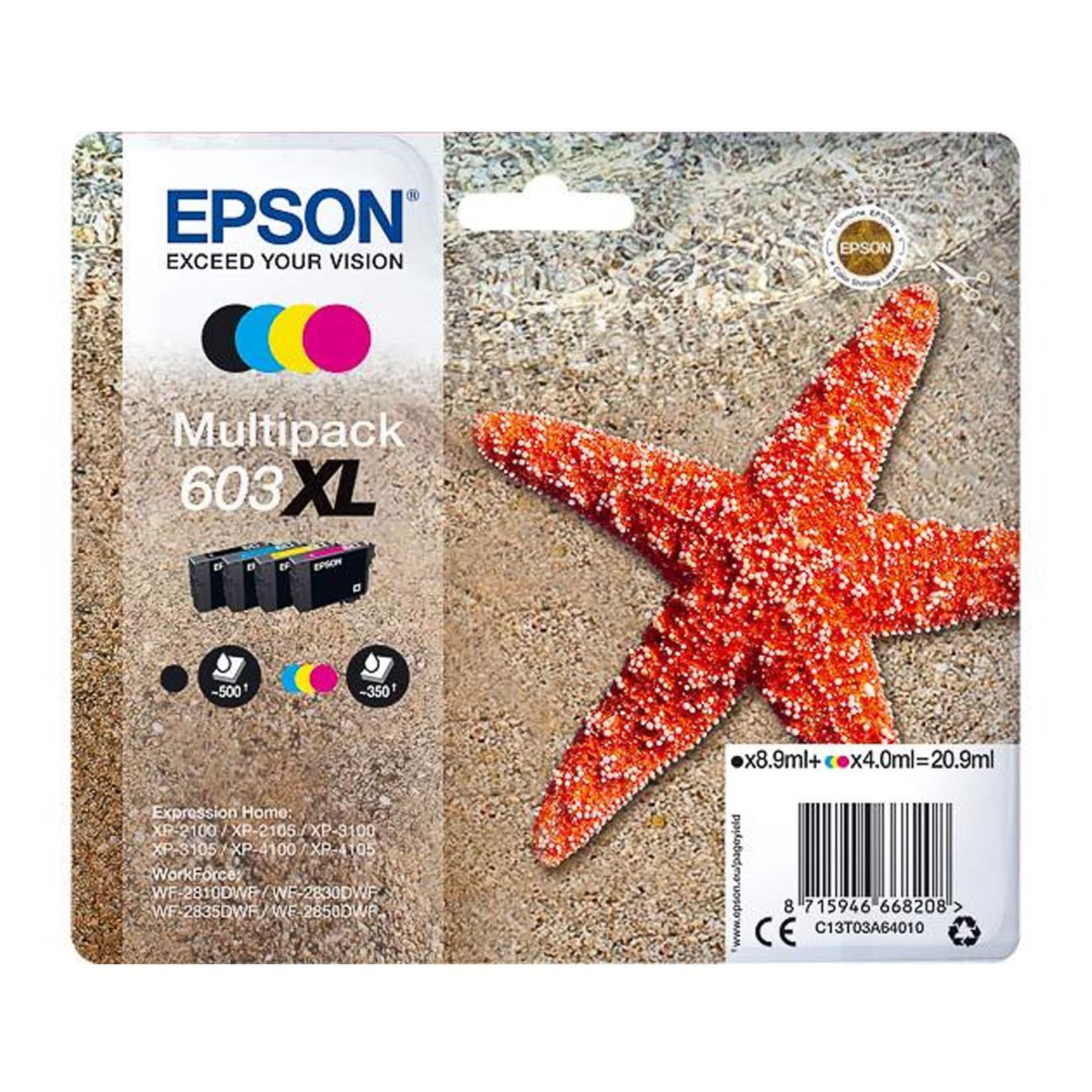 Epson C13T03A64010 Multipack 603XL Original Tinte "Seestern" (4 Farben)