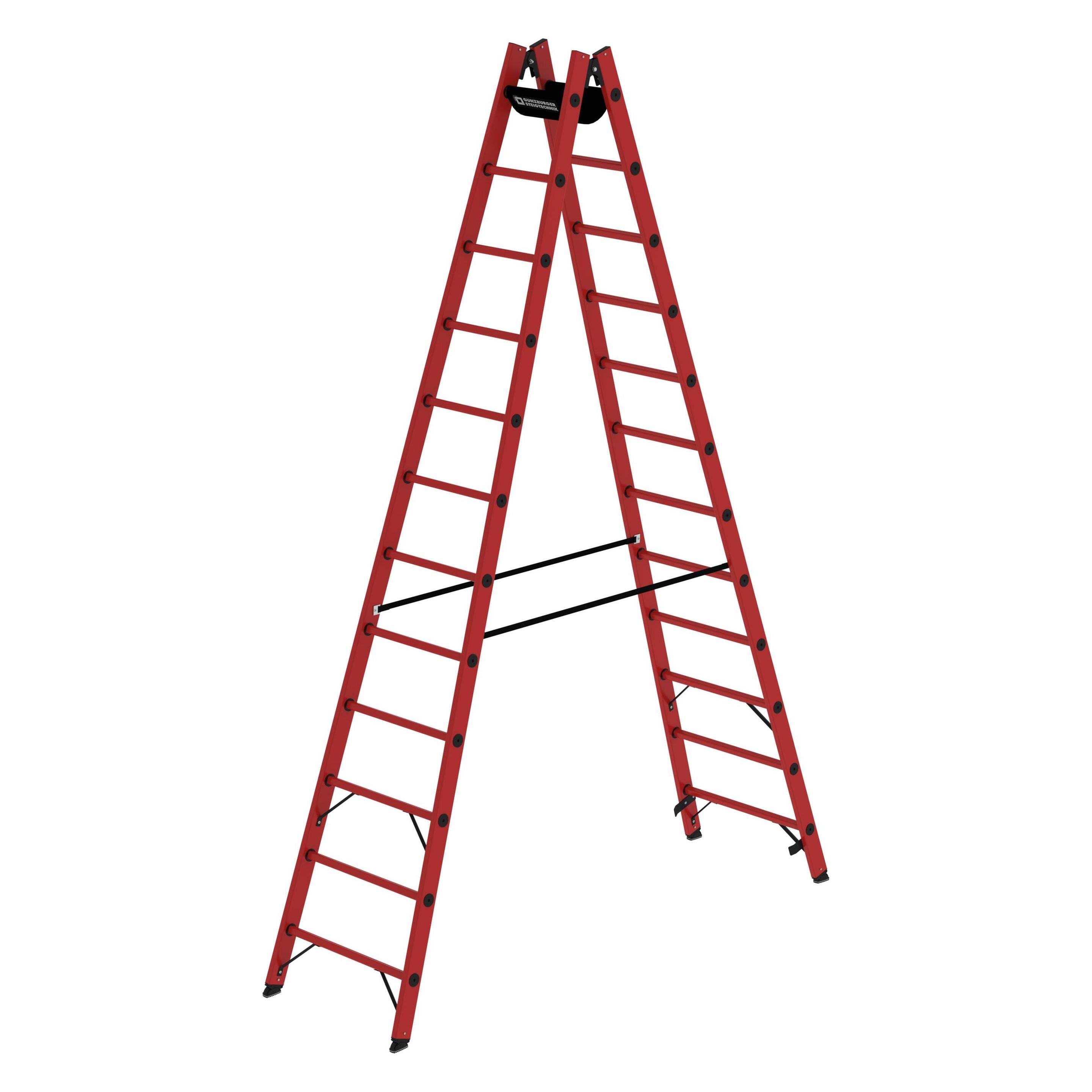 Munk Sprossen-Stehleiter GFK 2x12 Sprossen (Stehleiter, 351 cm) (036412)