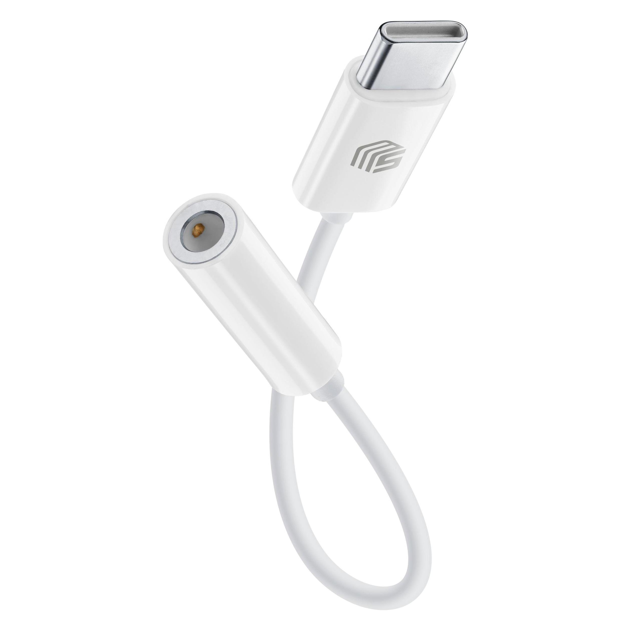 Music Sound Cellularline Audio Adapter Kabel Typ-C zu 3,5mm Klinkenanschluss White (AUXADAPTERTYPECMSW)