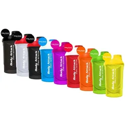 Body Attack - Sports Nutrition Protein Shaker 600mlTransparent-Rot