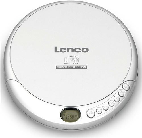 Leitor CD Portátil Lenco CD-201 Prateado