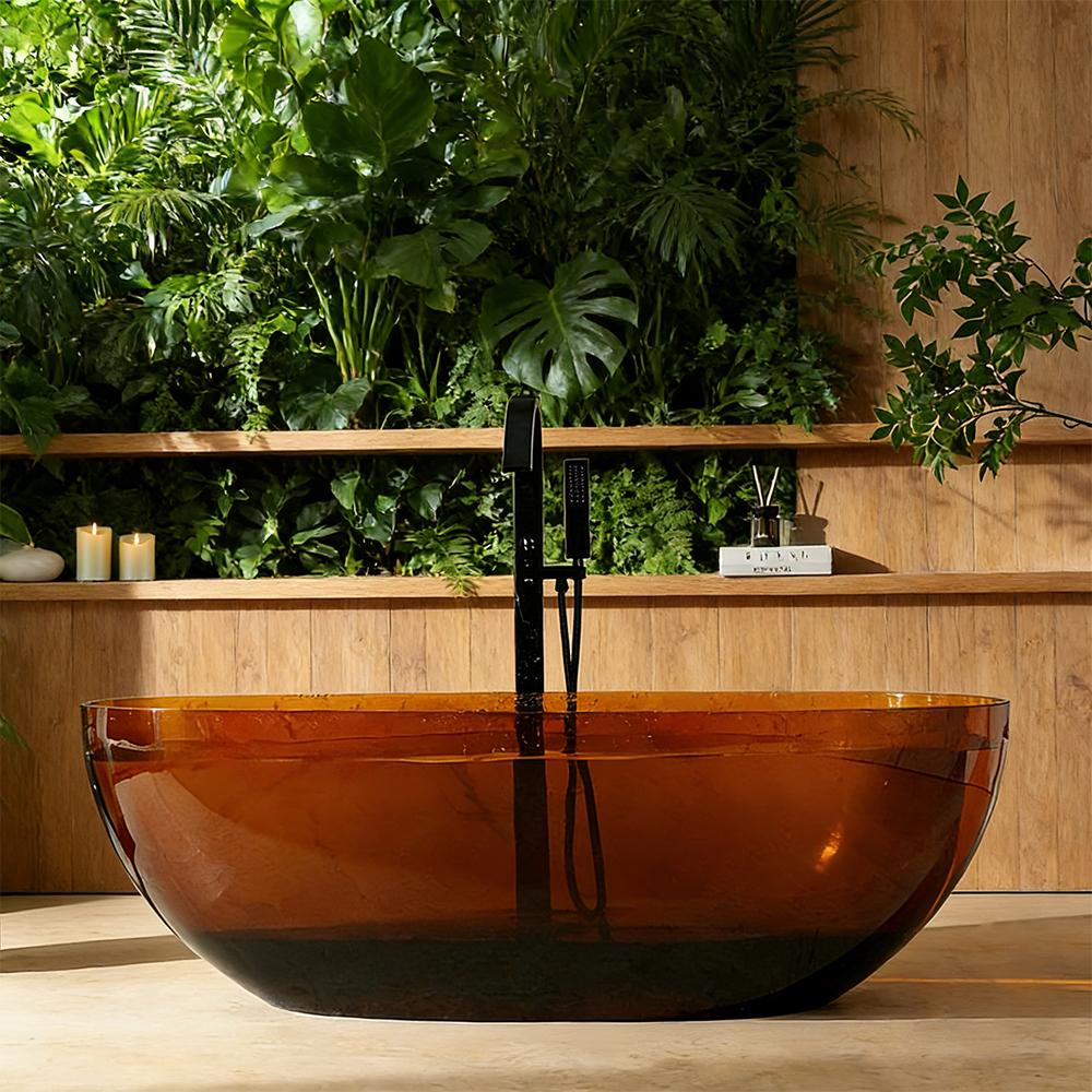 Badewanne, farbige Badewanne, transparente Badewanne, freistehende Badewanne, Relax-Badewanne, Badewanne für das Badezimmer.130*68*55cm/TW-8507T-130/