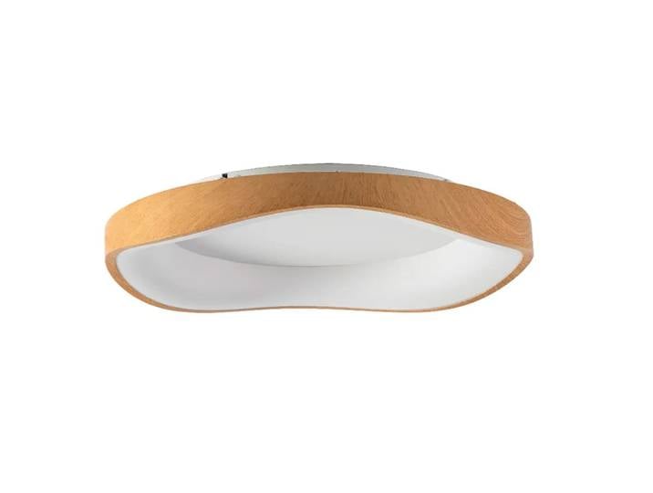 Plafonnier LED 40W effet bois métal Ø50 cm
