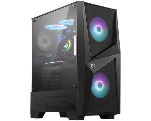 MSI MAG FORGE 100R Midi-Tower PC-Gehäuse Schwarz, Transparent