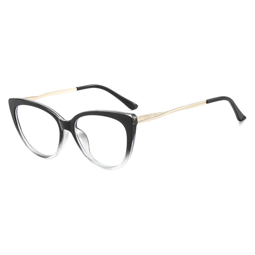 Techsuit - Anti-Blue Light Glasses Reflex Metal (F5018-C7) - Cat Eye - Transparent Black (56340850)