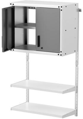 Costway Metal Wall Cabinet with Lock and 3 Adjustable Shelves