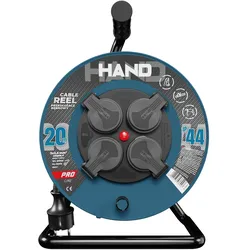 Kabeltrommel HAND PRO 20m 4x Steckdosen 230V IP44 H05RN-F 3x2,5 mm2 W-96316