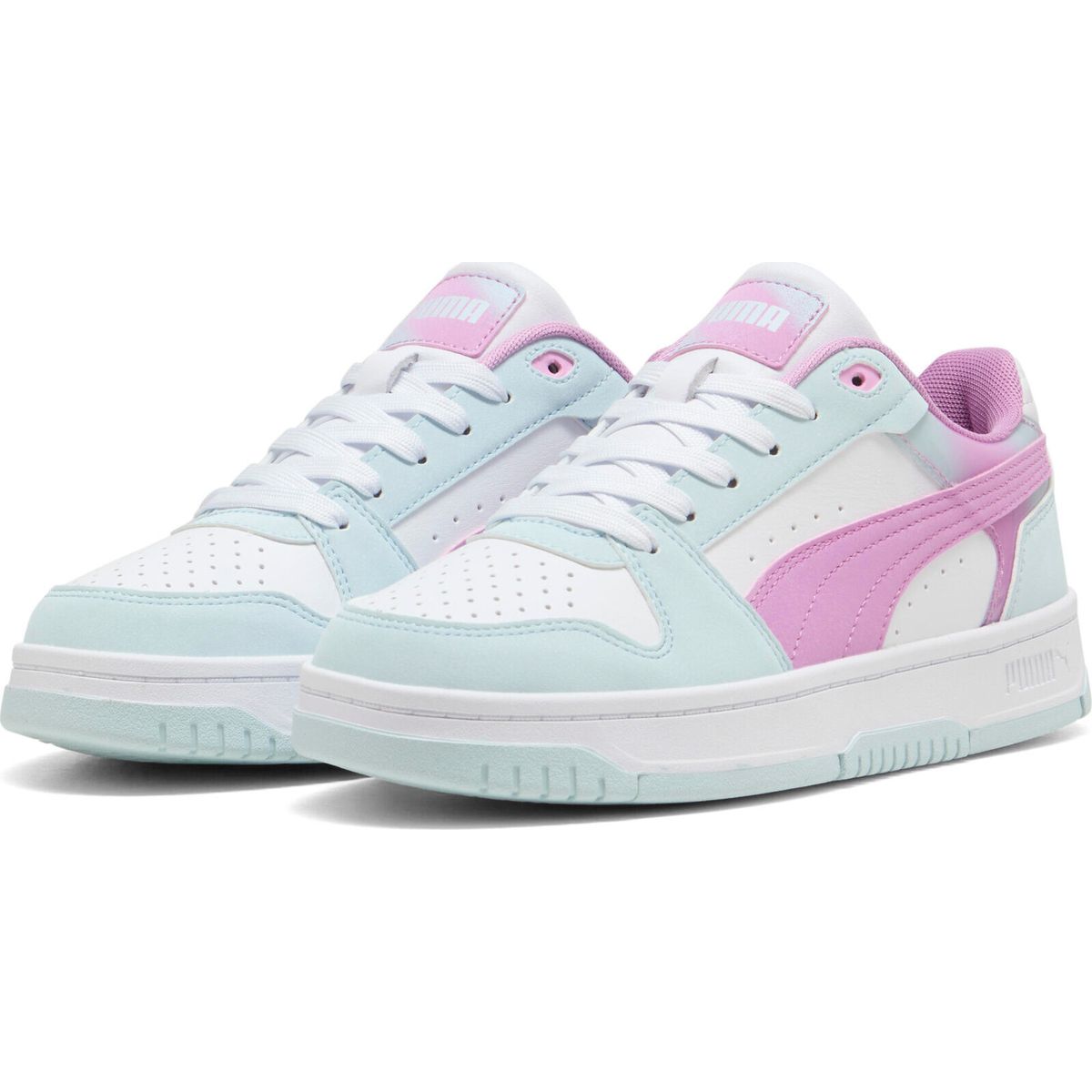 Puma Rebound Slam Lo Faded Glow Jr aqua glow-mauve glow-puma white (01) 5 407467-01-5