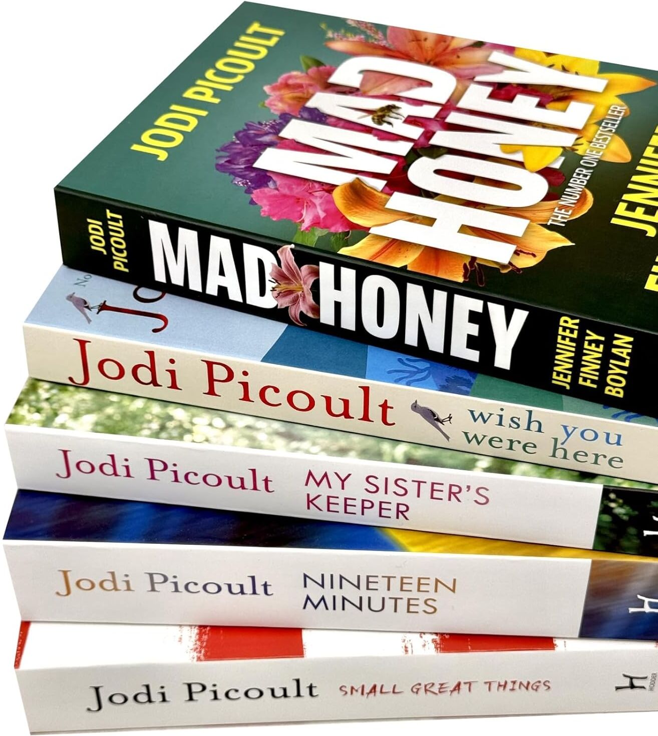 HODDER PUBLISHING Jodi Picoult Collection 5 Books Set (Small Great Things, Nineteen Minutes, My Sister's Keeper, Wish You Were Here & Mad Honey)