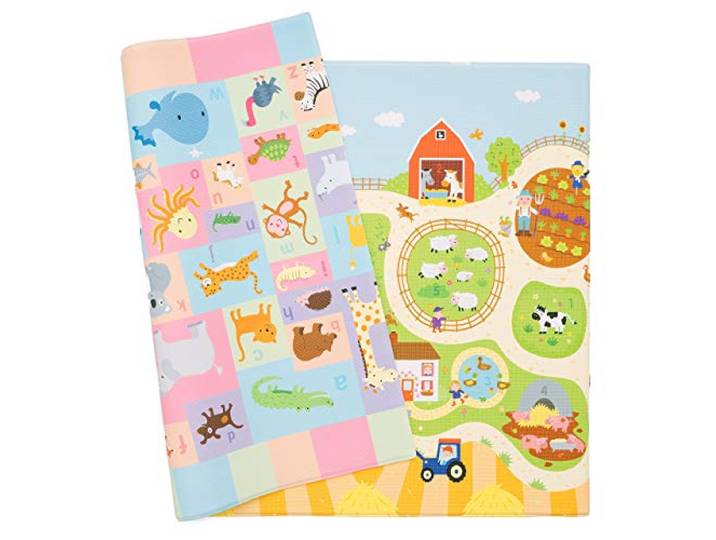 BABY CARE Spielmatte Busy Farm - Large - 2,1m * 1,4m * 13mm