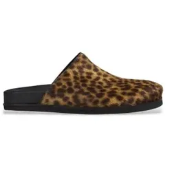 Semicouture für Damen. Y6WZ04 Alethea Clogs aus braunem Leder (38), Wohnung, Keine, Lässig, Tierdruck