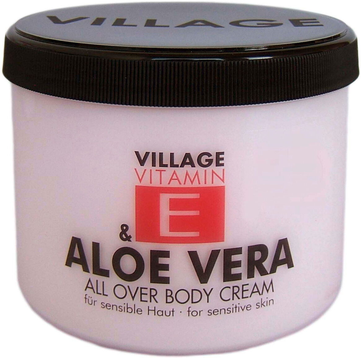 500ml Village Vitamin E Bodycream Aloe Vera