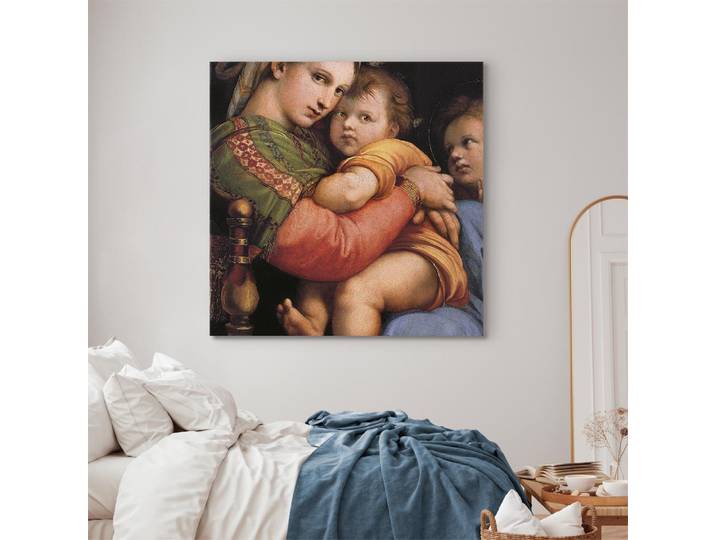 Leinwandbild Madonna on a Chair Filz Braun/Braun 80 x 80cm