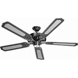 Helios DVAM 130 Deckenventilator   Gehäusefarbe (Details): Messing Flügelfarbe: Braun, Beige