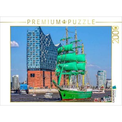 CALVENDO Puzzle Hamburg Alexander von Humboldt II vor der neuen Elbphilharmonie | 2000 Teile Lege-Größe 90x67cm Foto-Puzzle für glückliche Stunden,