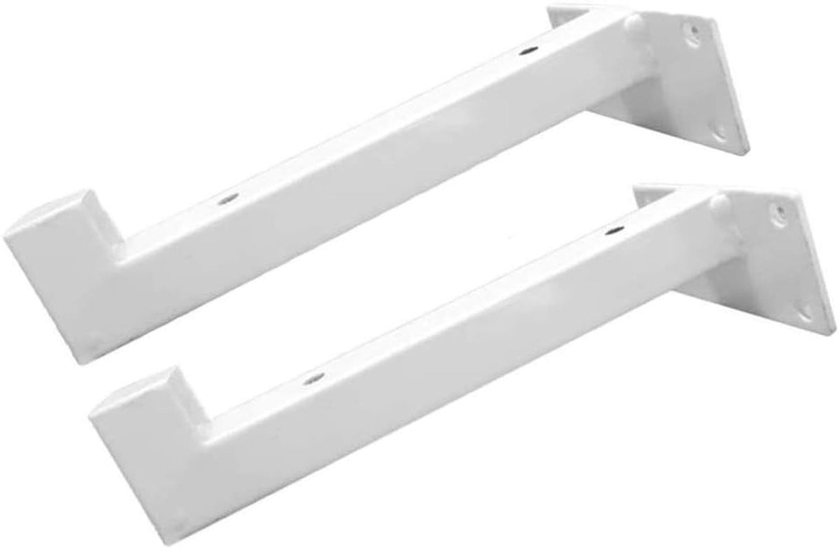Witte plankbeugels voor rekken, zwaar belastbaar, 40 cm