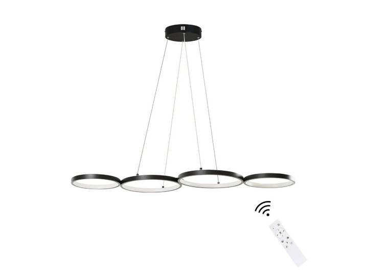 Nettlife Pendelleuchte Sphäre 88/32/160 cm, Schwarz, Metall, LED integrated, 32x160x88 cm, Lampen & Leuchten, Innenbeleuchtung, Hängeleuchten, Pendelleuchten