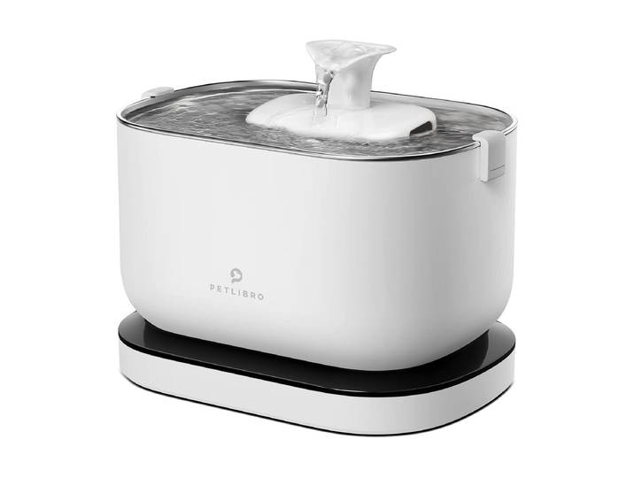 Wasserspender Petlibro Dockstream Battery-Operated Fountain l , weiss (weiß), B:23,2cm H:17,7cm T:16,1cm, Edelstahl, Kunststoff, Haustiertränken, Wasserspender
