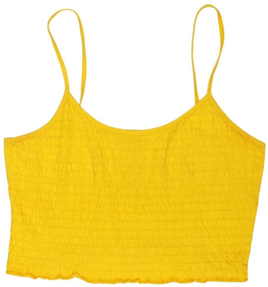 Urban Outfitters Damen Top, Gelb, Gr. M, Baumwolle - Second Hand