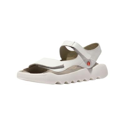 Riemchensandale SOFTINOS "softinos Sandalen Leder", Damen, Gr. 39, weiß, Leder, Schuhe Riemchensandale