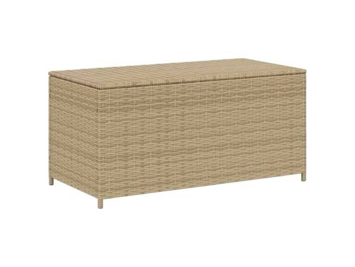 vidaXL Boîte de rangement de jardin mélange beige 190L résine tressée