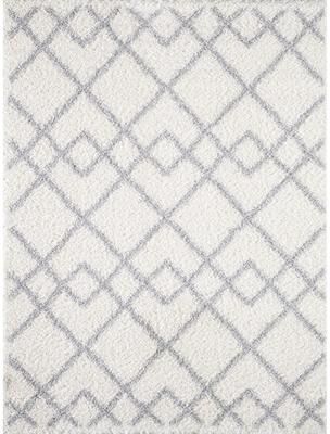 KAS Rugs Pax Plush Diamond Trellis Shag Rug
