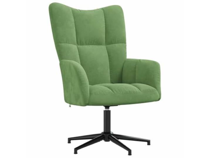 Sessel Hellgrün Samt gepolstert drehbar 360 Grad mit Stahlrahmen Drehstuhl, Samtbezug, Kreuzbeine, 110 kg Tragkraft, modernes Design