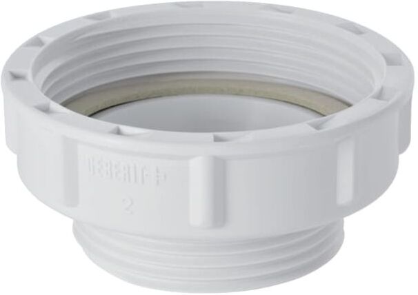 Geberit Reduzierring 213906111 G 2 x G 1 1/2, mit Flachdichtung, weiß