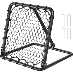 VEVOR Fußball-Rebounder Rückprallnetz Kick-Back 34 x 34 Zoll tragbare Fußball-Trainingsgeschenke, Tornetz mit vollständig einstellbaren Winkeln, Hilfsmittel und Ausrüstung für alle Altersgruppen