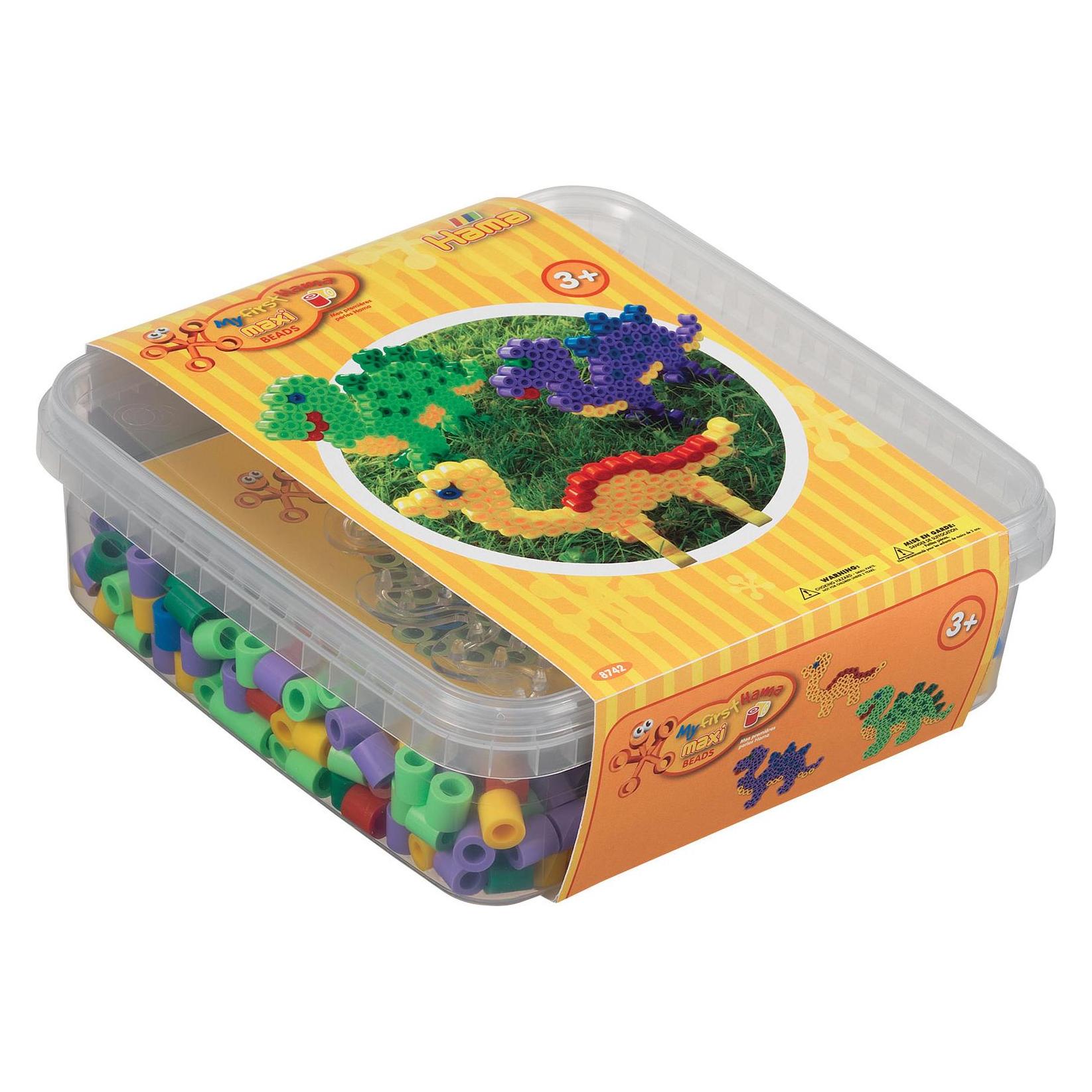 Hama Perlen Strijkkralenset Maxi - Dino, 600st. (8742)