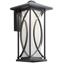 Außenlampe Wandleuchte Balkonleuchte Laterne 1 flammig schwarz E27 H 32,3 cm