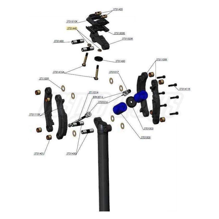 Cane Creek Sattelklemmung, kugelförmige Unterlegscheibe, M5, Thudbuster G3 LT/ST (35239514)