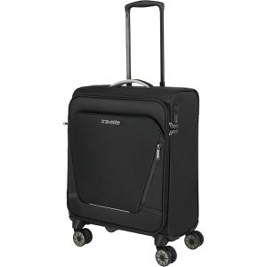 Travelite Koffer Jetpack Max 4 Cabin, schwarz, Weichschale, 4 Rollen, 41 Liter, 40 x 55 x 23cm