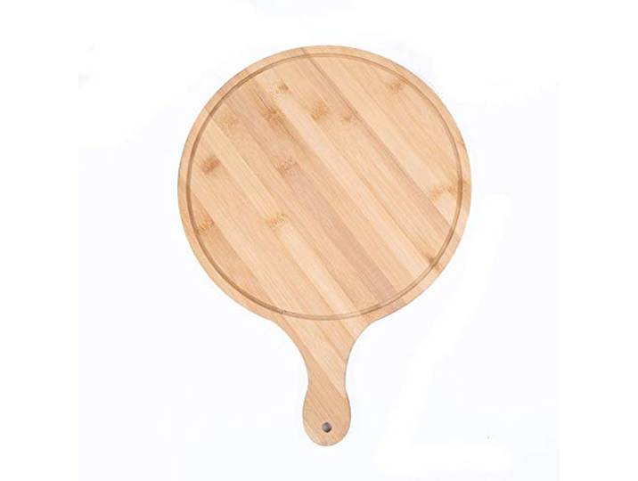 Bamboe Pizzaschep voor Oven of Bbq - Pizza plank met handvat - Pizza schep voor Pizza oven of Pizzarette - Pizza Plate - Pizza Serveerplank - Pizza Bord - Pizzaplank geschikt voor Ø 30 Cm. Italian Pizza's - Decopatent