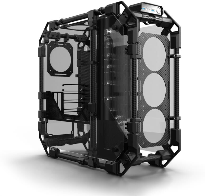 Alphacool Apex Pro Skeleton Carbon Geh&auml;use