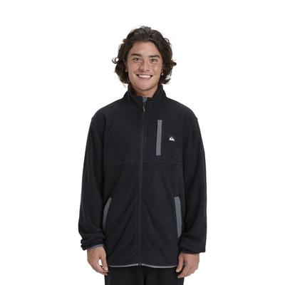 Fleecejacke QUIKSILVER "No Destination", Herren, Gr. M, schwarz, Obermaterial: 100% Polyester., Jacken Fleecejacke