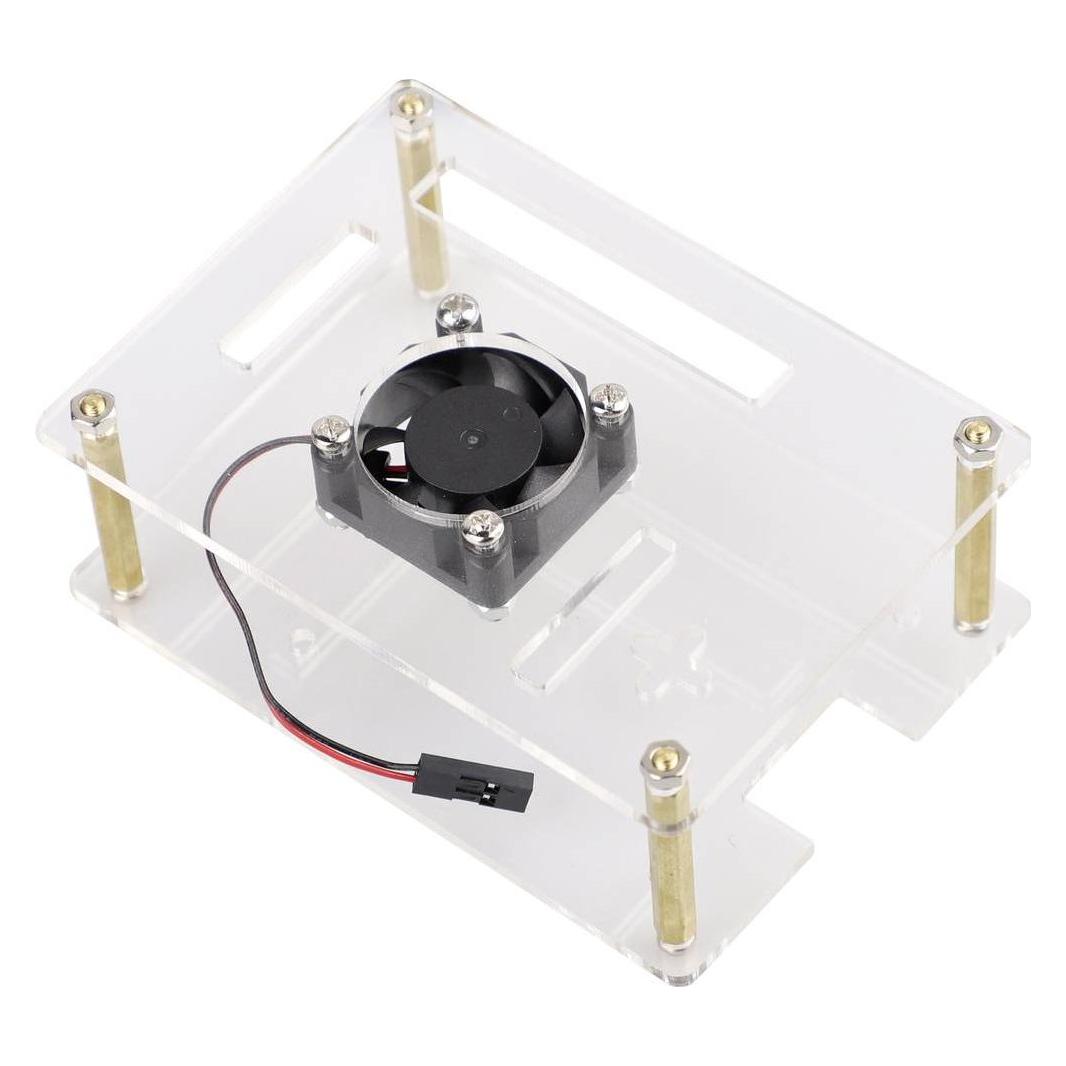 Renkforce RBP-PLC100 SBC-Gehäuse Passend für: Raspberry Pi, Banana Pi, Rock Pi inkl. aktiven Kühler Transparen (RF-4623964)