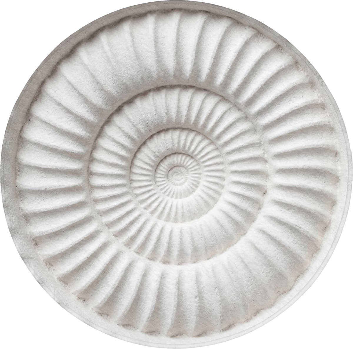 OnlyWow Ronde Badmat Wit - Antislip - Schelp Spiraal Design - Diameter: 70 cm