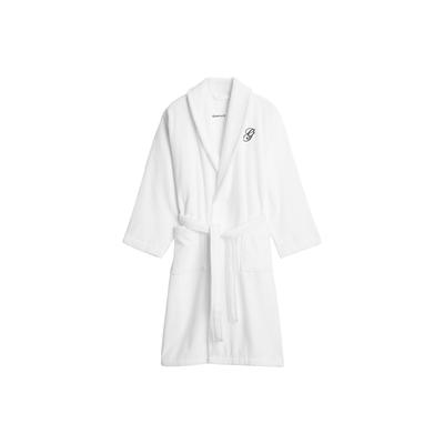 Bademantel GANT "Bademantel EMBROIDERY ROBE 1er Pack" Gr. L, weiß, L, Obermaterial: 100% Baumwolle CO., Hausmäntel, Bademantel