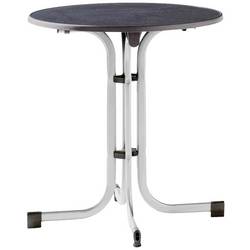 Sieger 207/A Boulevard-Klapptisch Mecalit Ø 70 cm graphit, 4 Füße