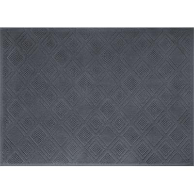 Badematte FRAMSOHN FROTTIER "Mosaik" Gr. 4, grau (anthrazit), H:7mm, Baumwolle, Badematten, Badematte, gemustert, Baumwolle, hergestellt in Österreich