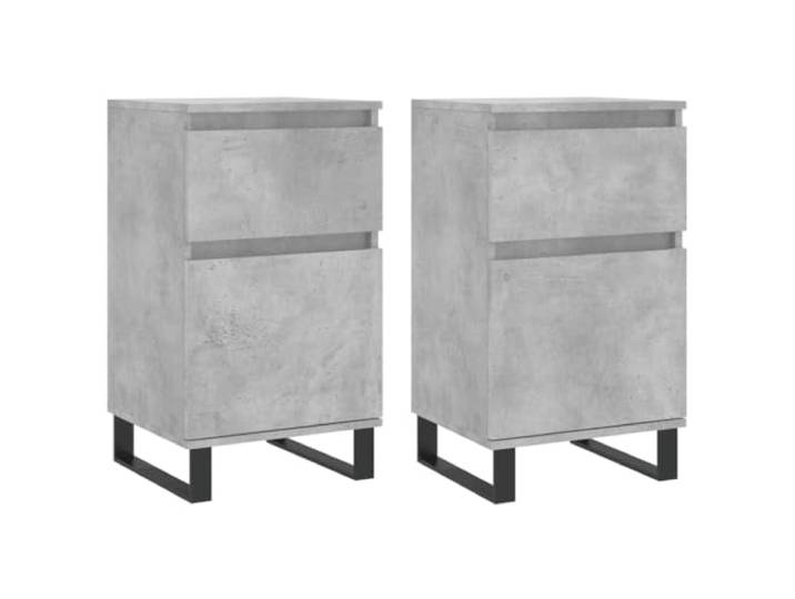HGFDVCMR Sideboards 2 STK. Betongrau 40x35x70 cm Holzwerkstoff Kompakte Kommoden im 2er Set für Wohnzimmer und Schlafzimmer. Stabile Eisenbeine bieten Zuverlässigkeit und modernen Stil.